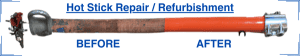 hot stick-before and after